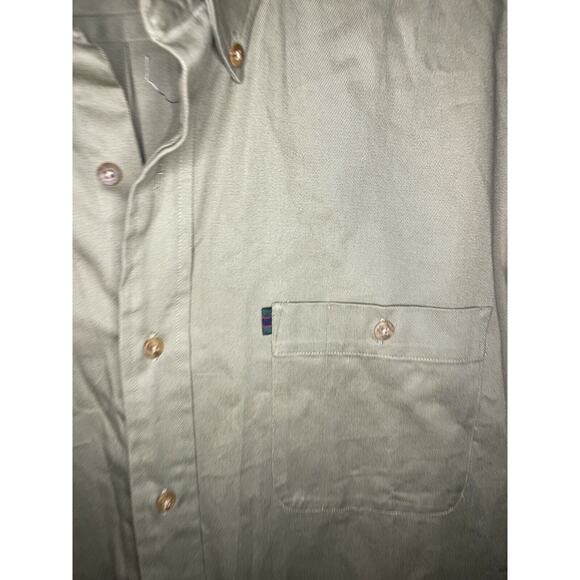 Vintage Colours by Alexander Julian Green Striped Button Up Shirt Size Large - Picture 7 of 7